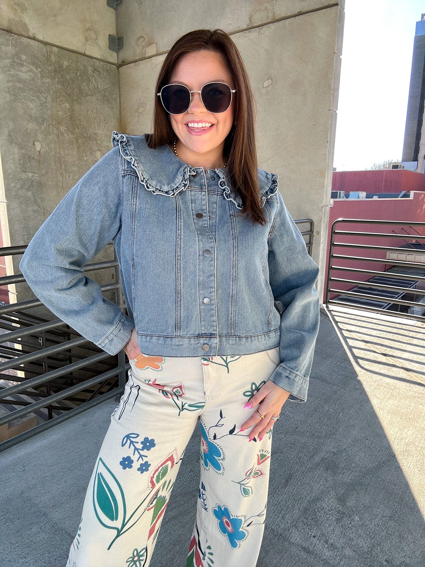 DENIM PETER PAN TOP