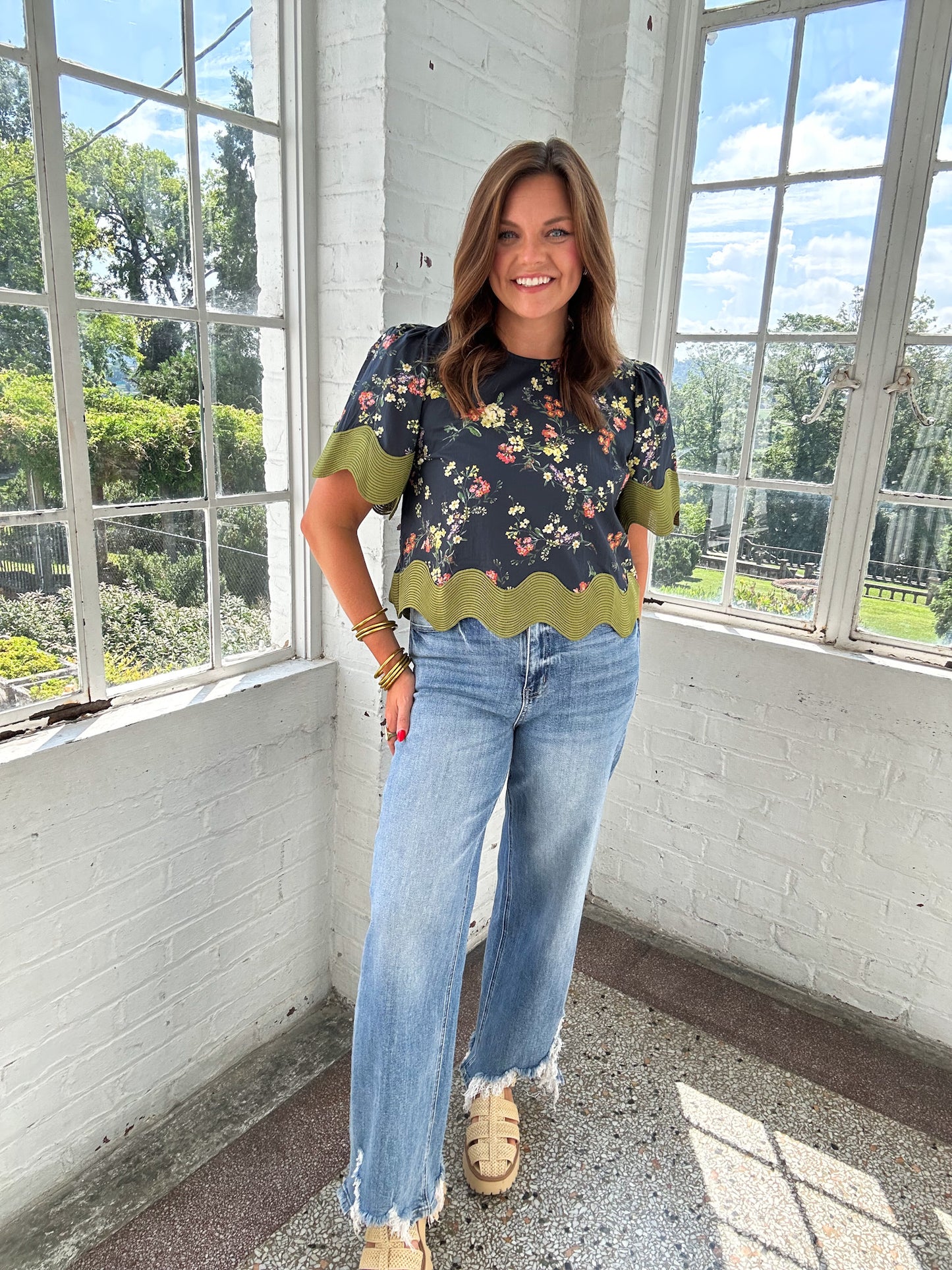 CLAIRE FLORAL PRINT TOP