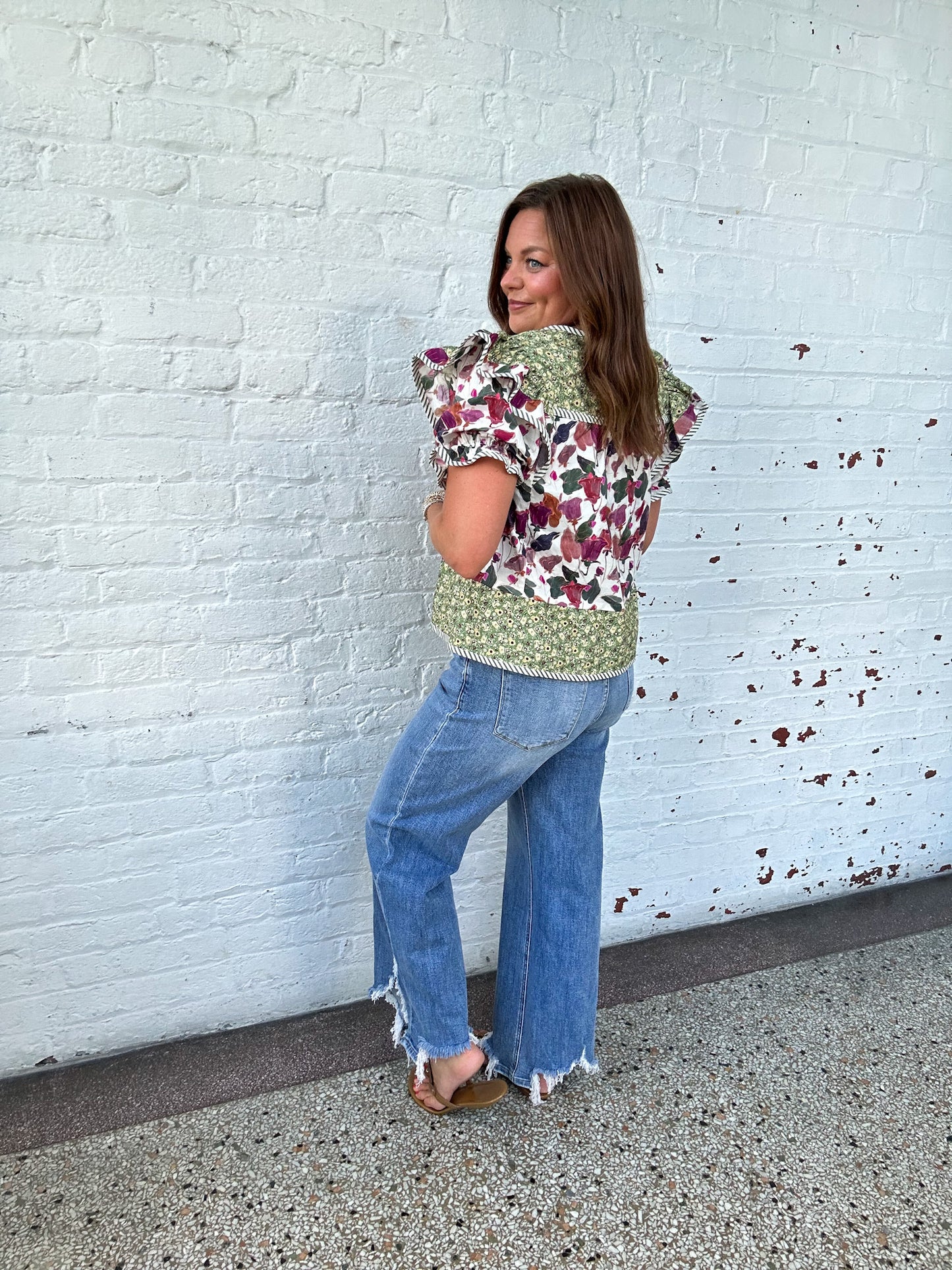 CELINE FLORAL PRINT TOP