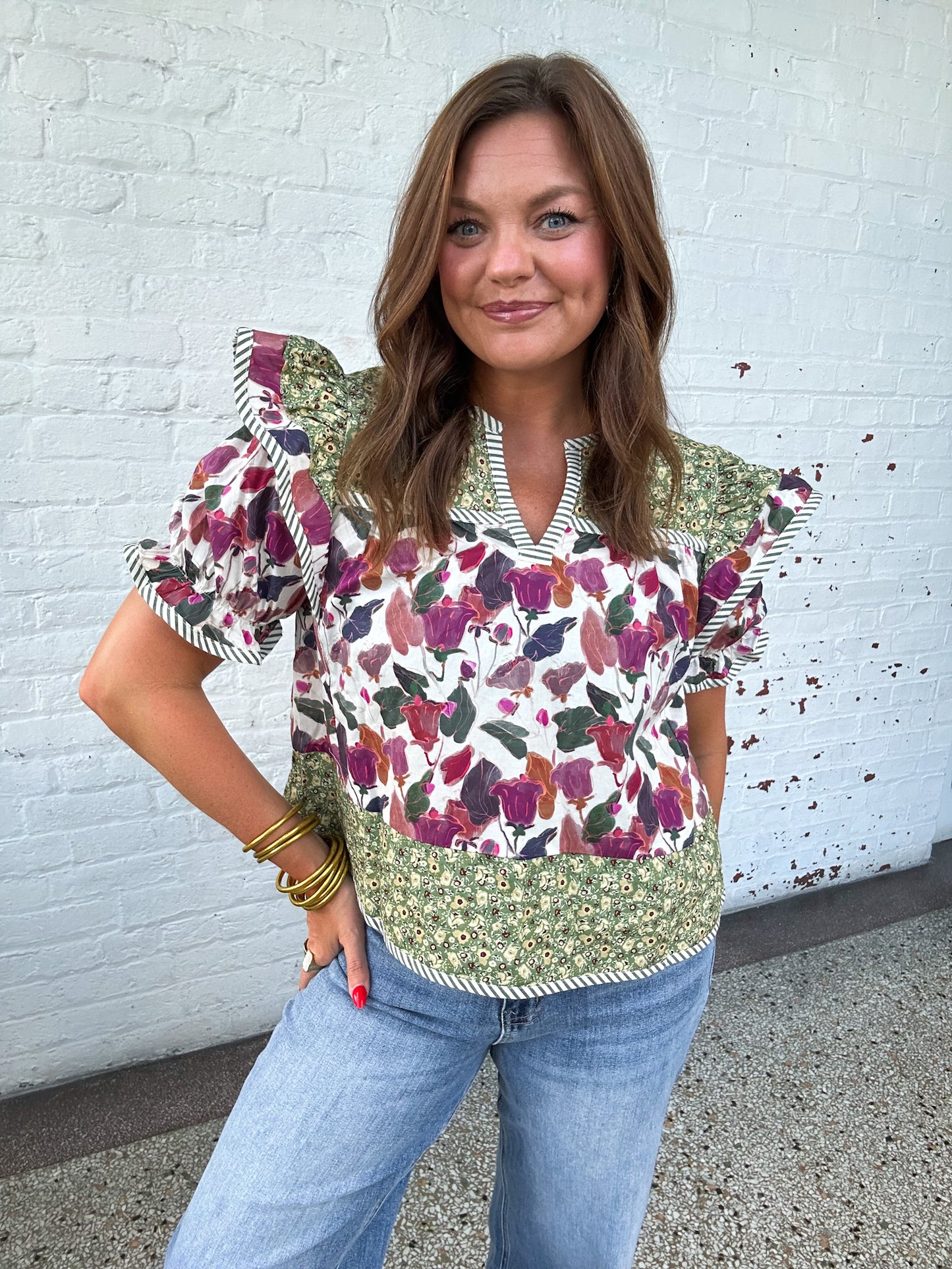 CELINE FLORAL PRINT TOP