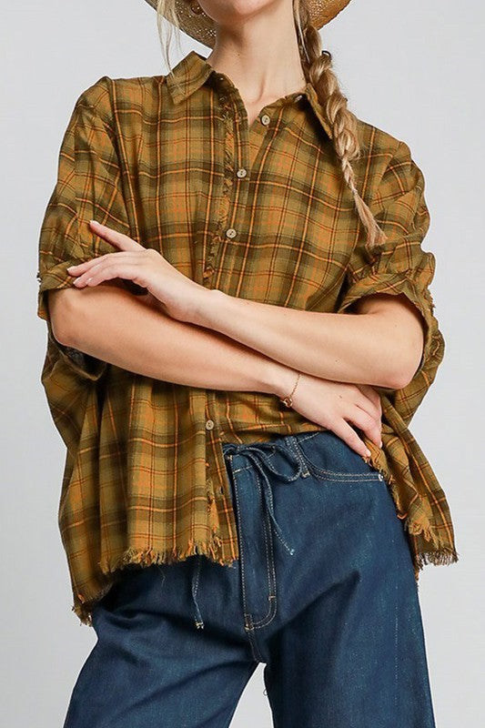 FALL SEASON PLAID TOP
