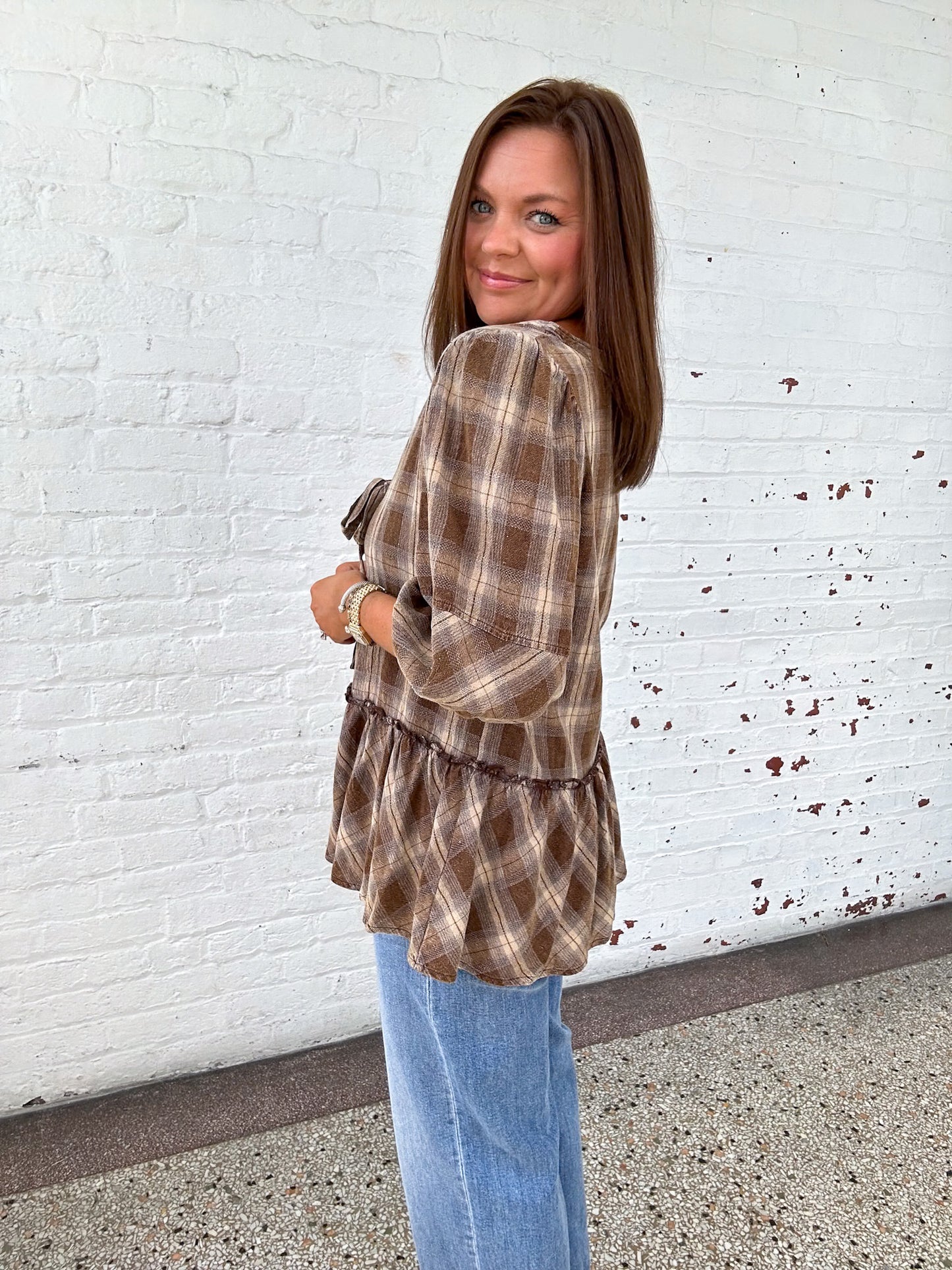 COQUETTE FLANNEL TOP
