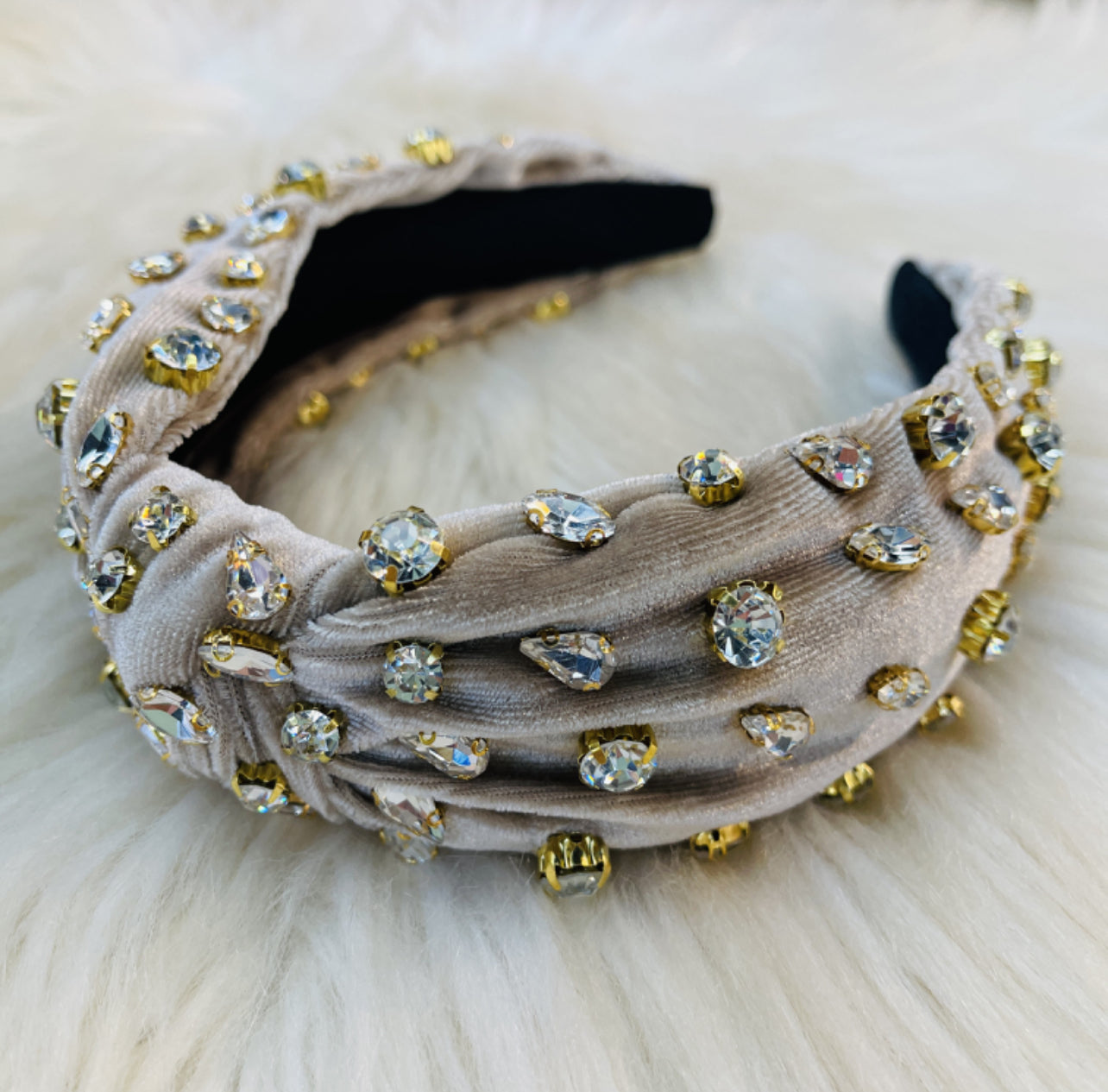 BE CHIC JEWELED VELVET HEADBANDS