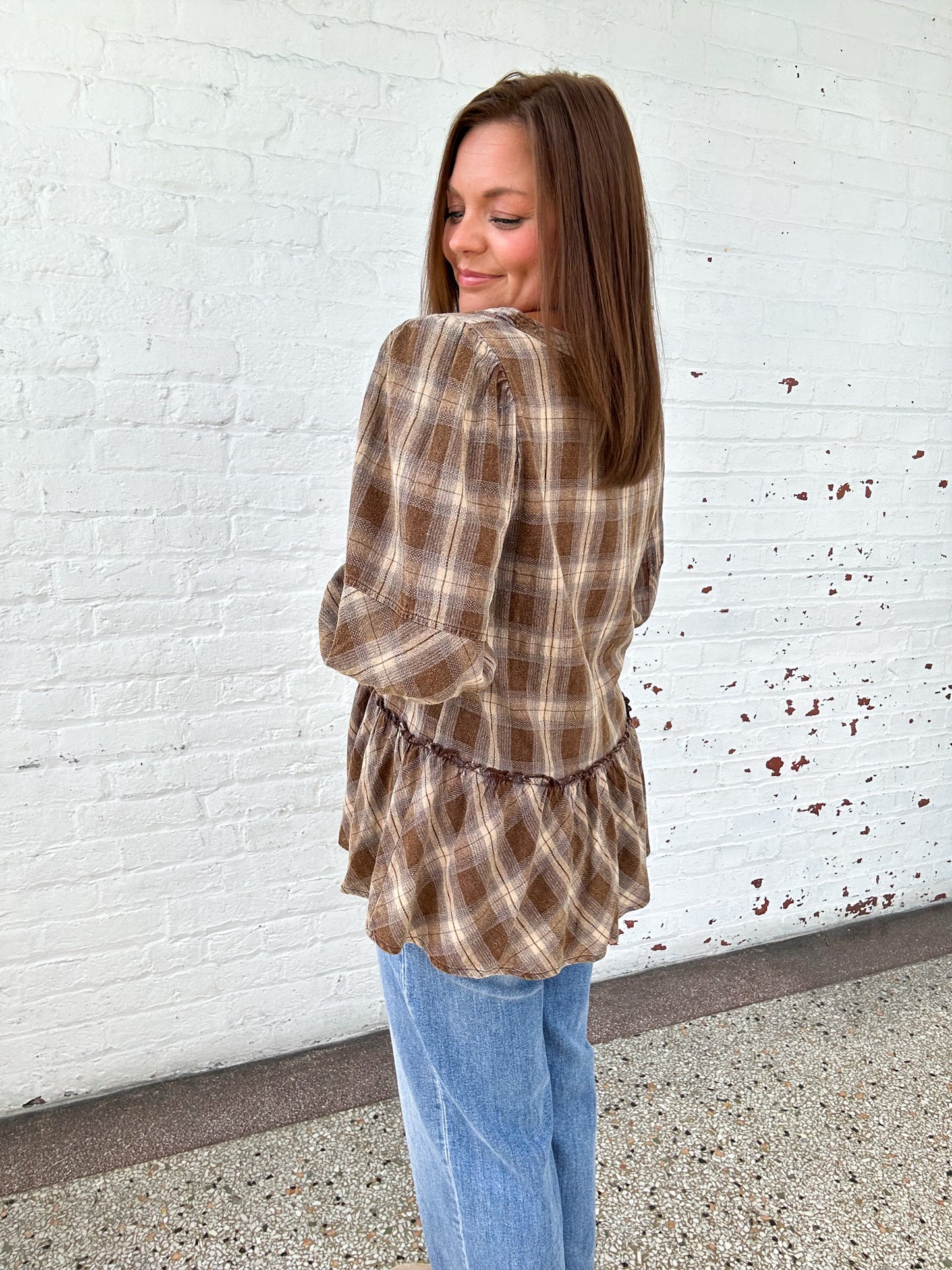 COQUETTE FLANNEL TOP