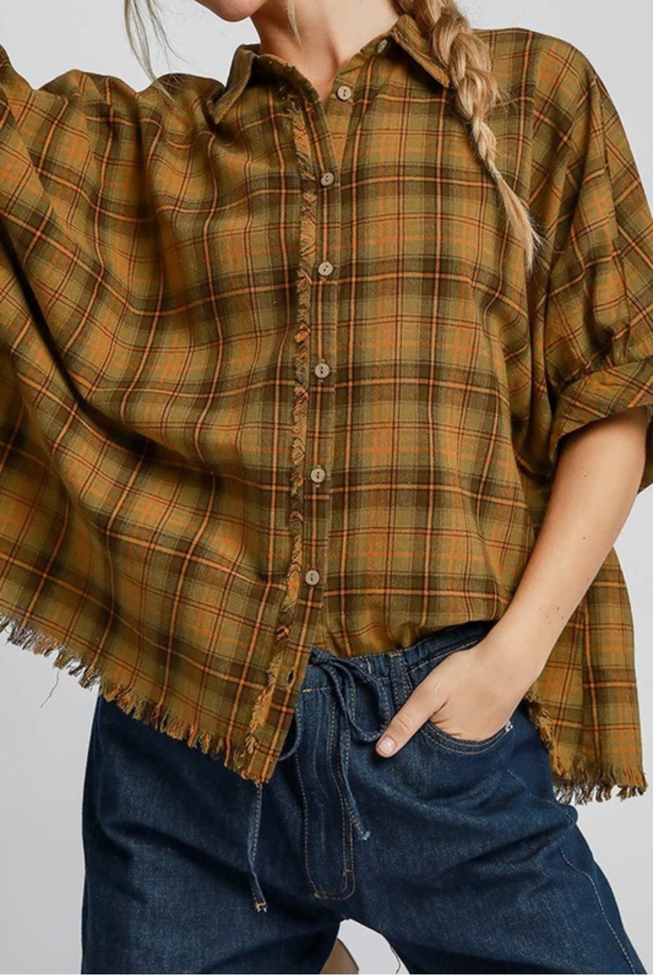 FALL SEASON PLAID TOP