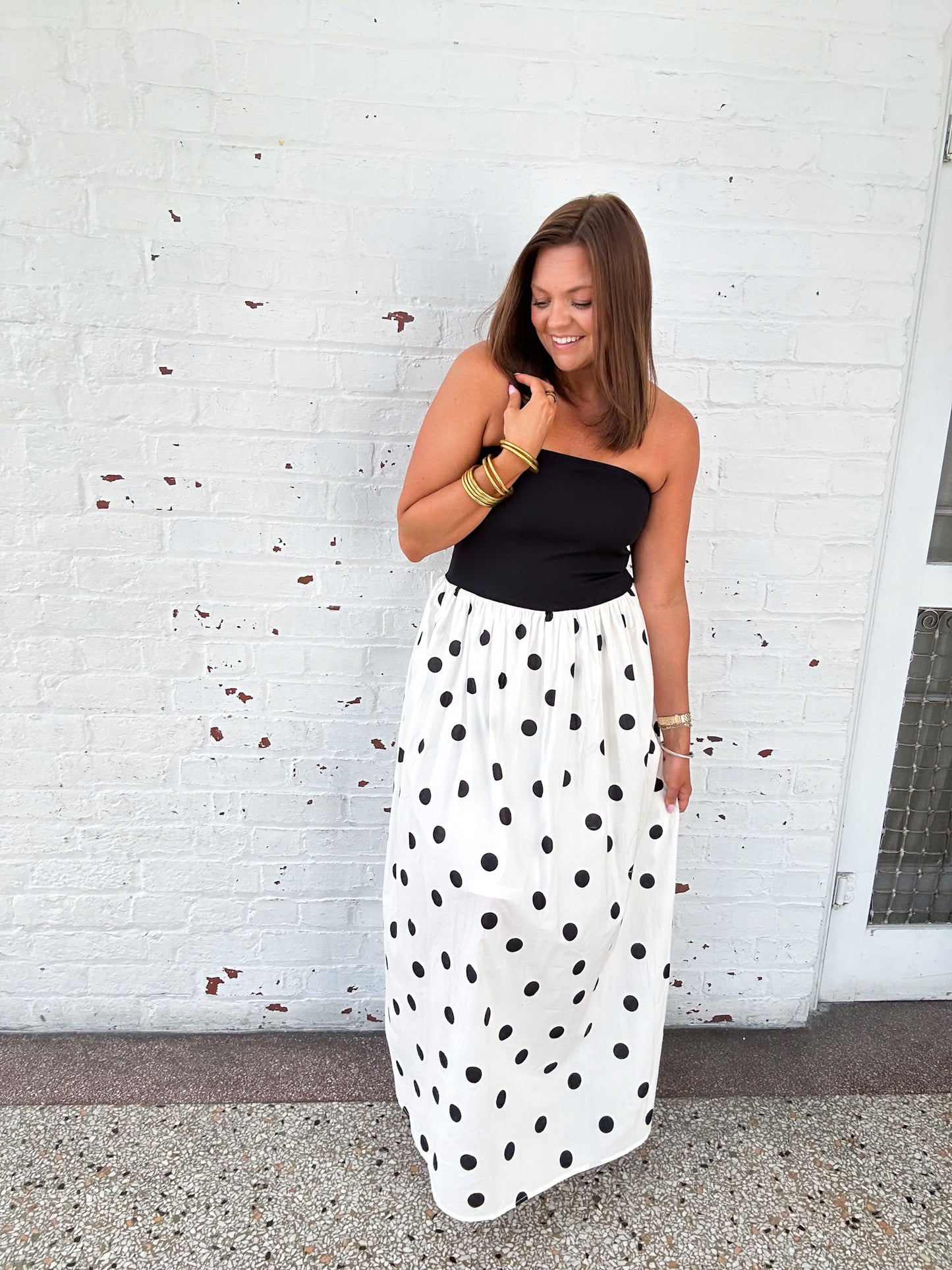 TIMELESS POLKA DOT MAXI DRESS