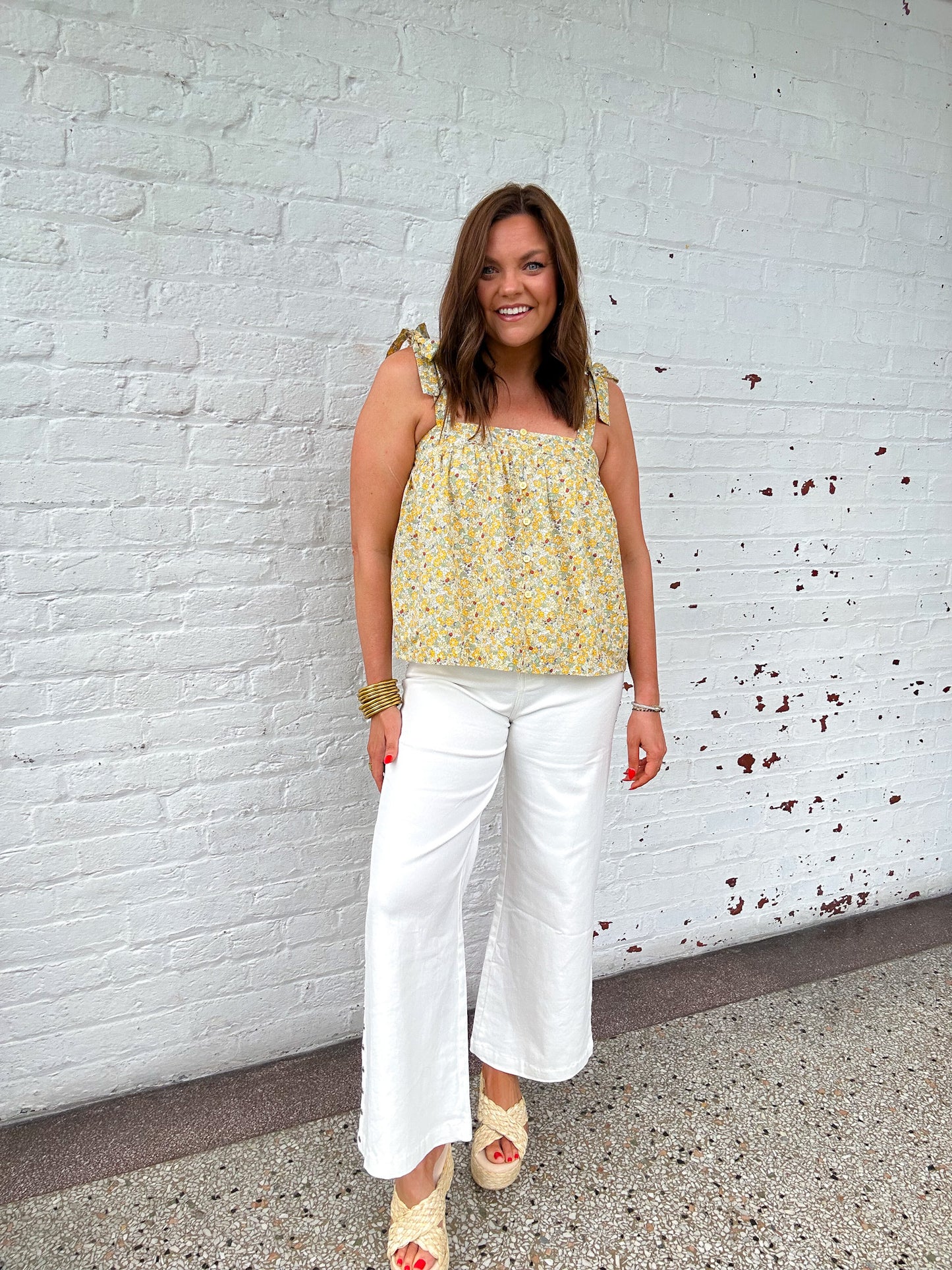 GOLDEN DAYS FLORAL TANK TOP