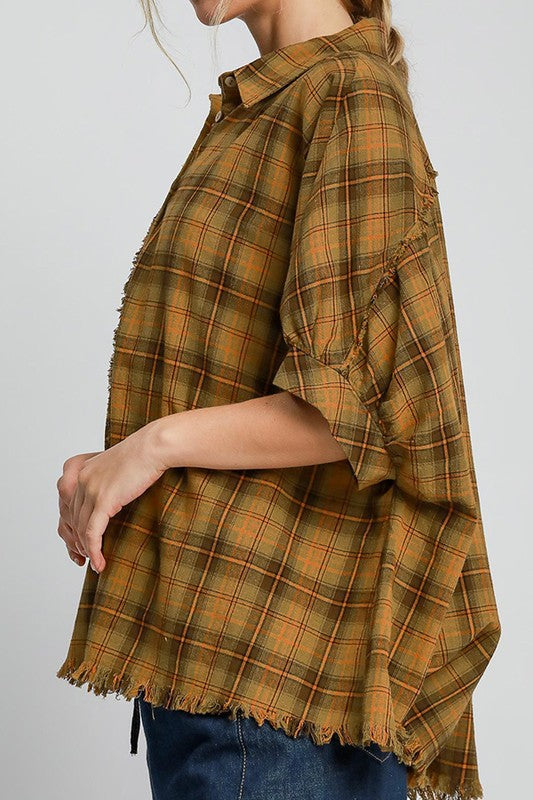 FALL SEASON PLAID TOP