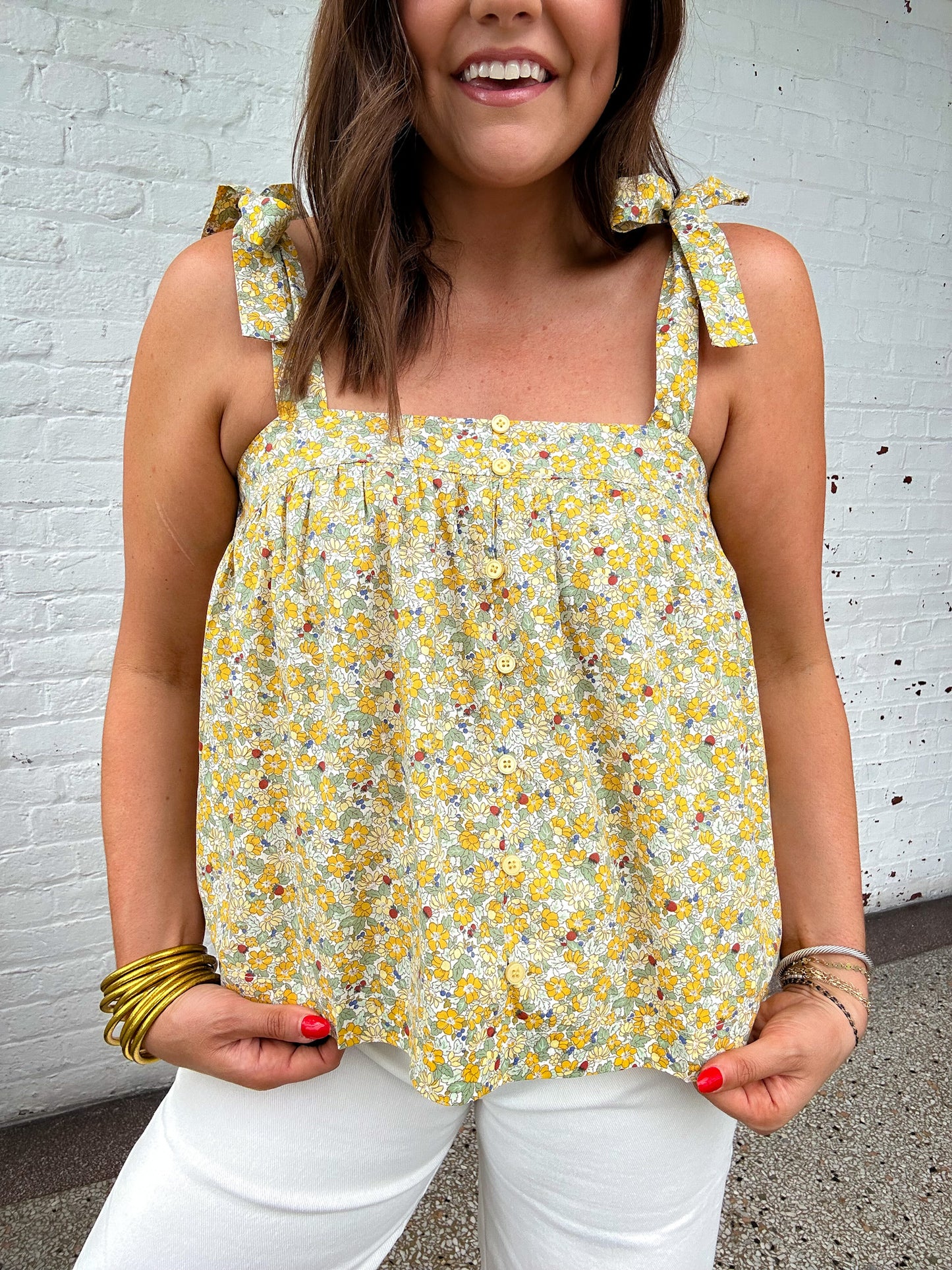 GOLDEN DAYS FLORAL TANK TOP