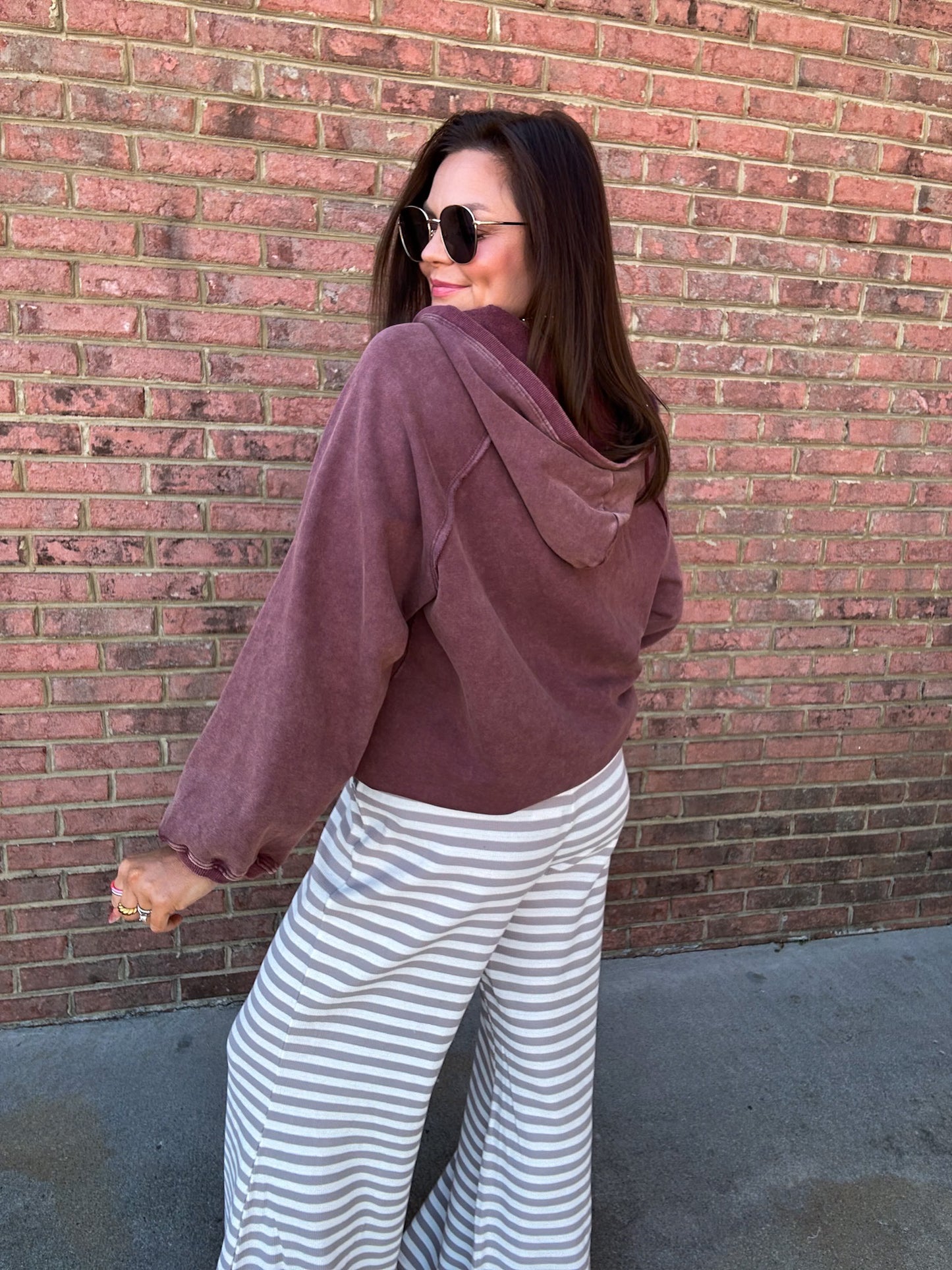 PLUM WASHED HOODIE