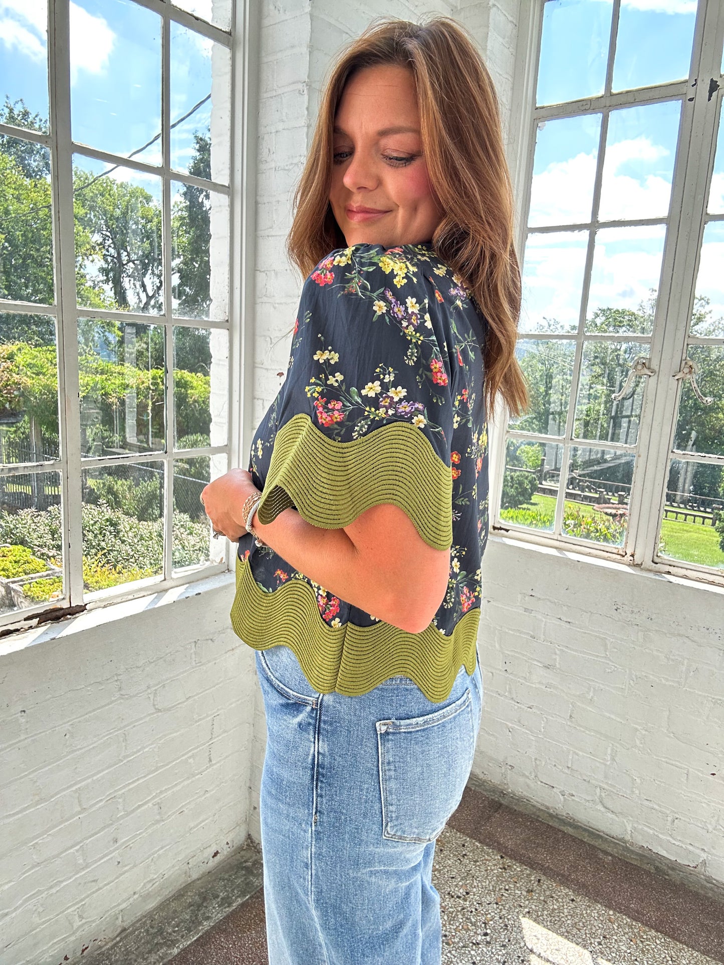 CLAIRE FLORAL PRINT TOP