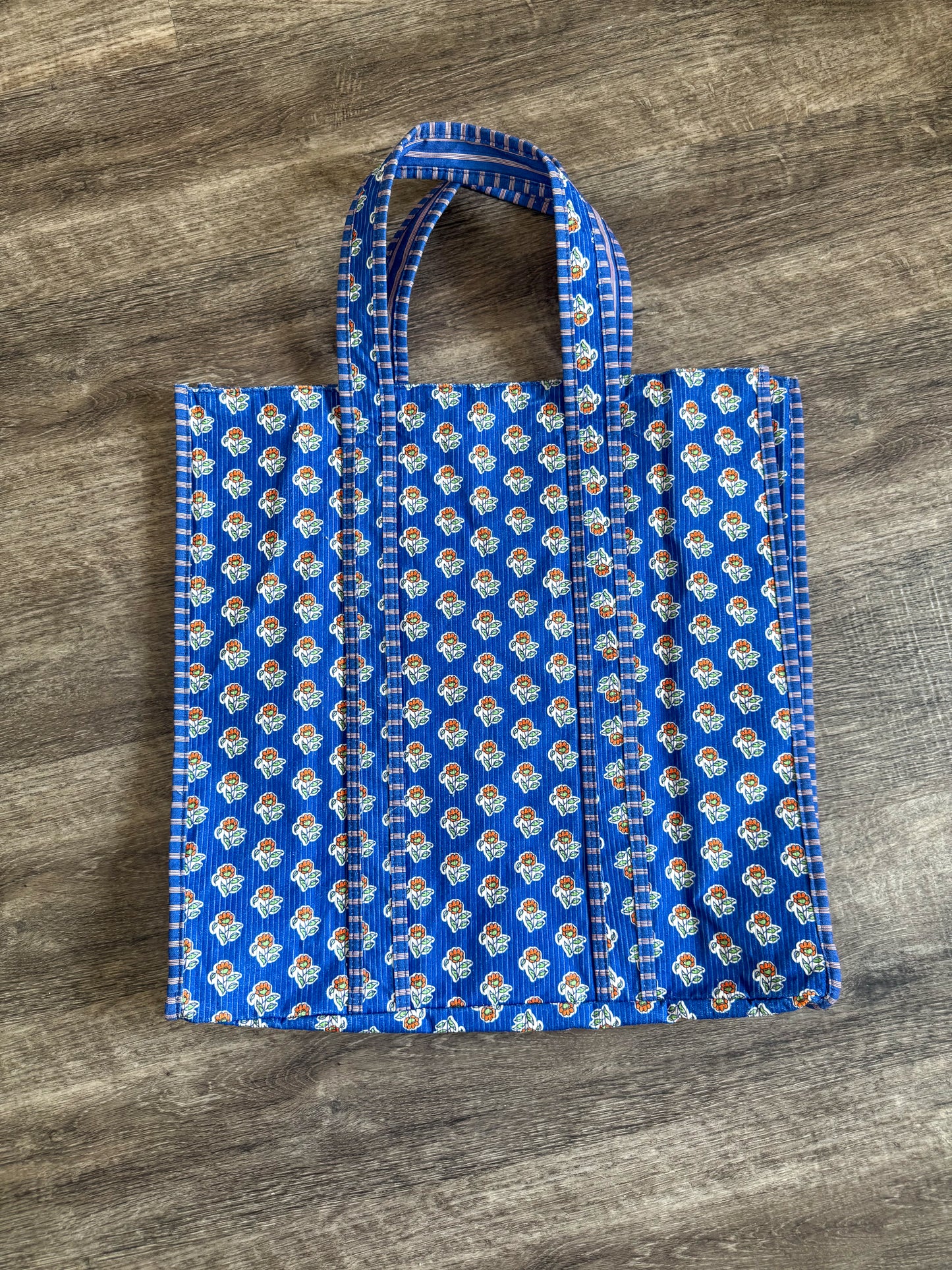QUILTED BAG - BLUE