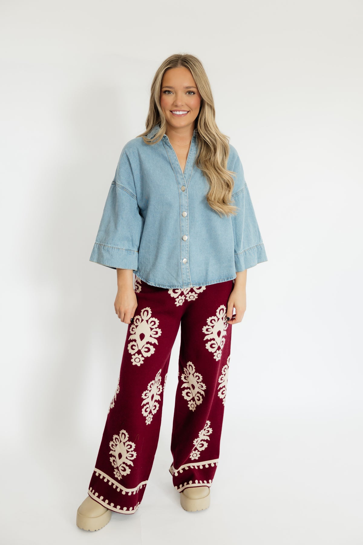 WISTERIA DENIM TOP