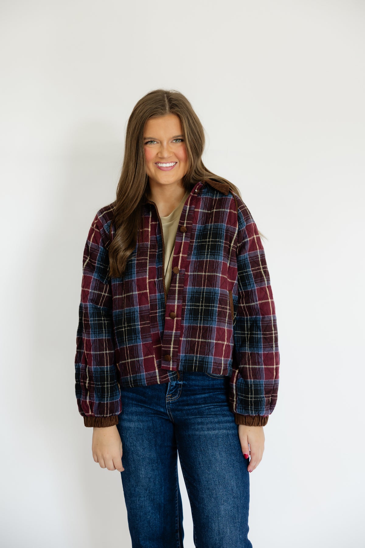 MULBERRY PLAID QUILT JACKET