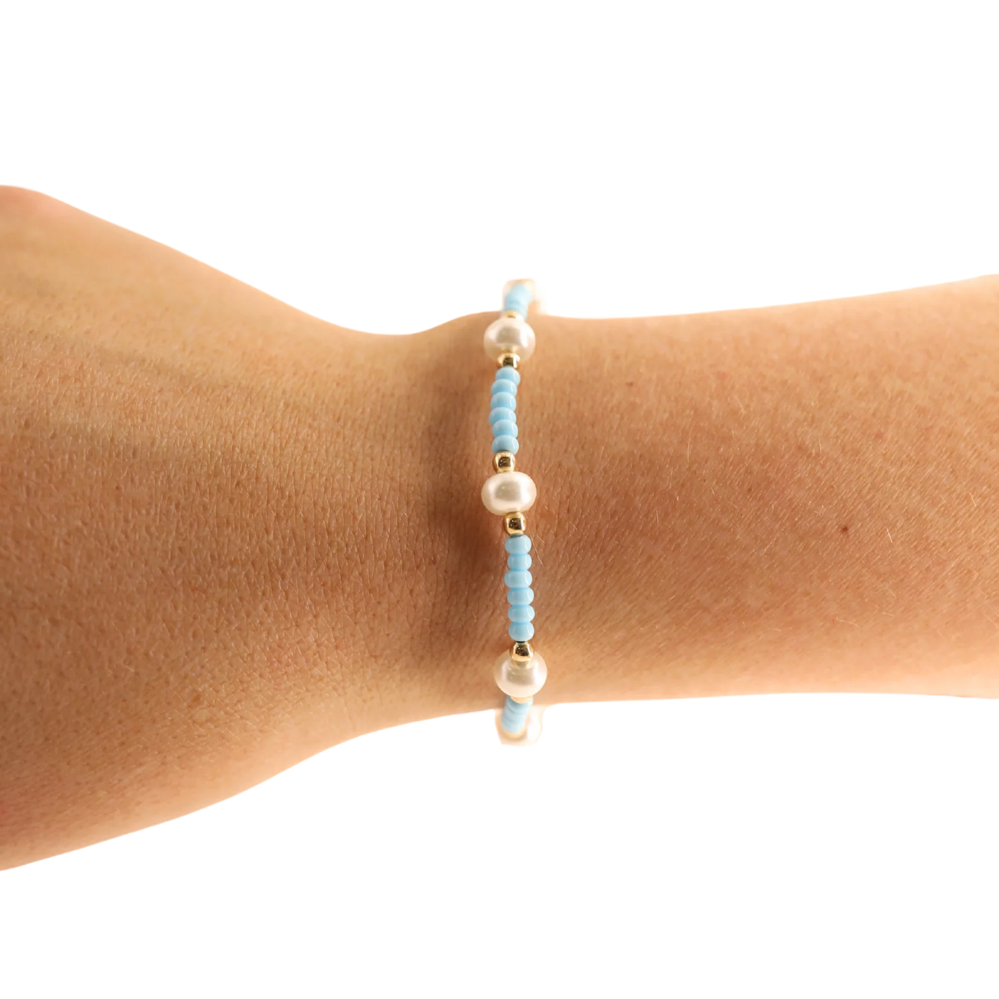 Powder Blue Pearl Bracelet