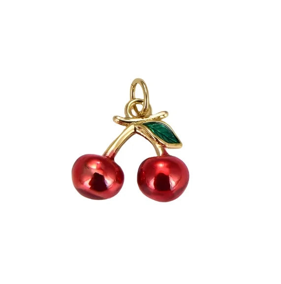 Enamel Cherry Charm