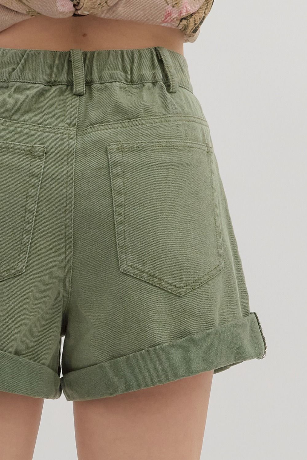 FOREST CUFF DENIM SHORTS