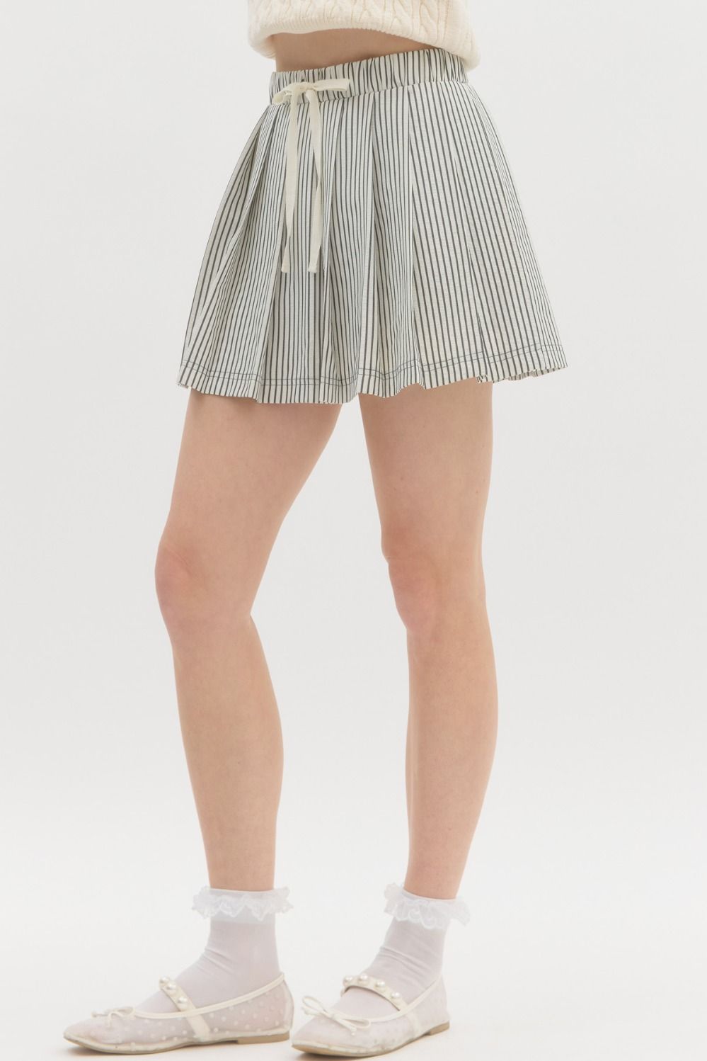 WALK THE STREETS STRIPED SKORT