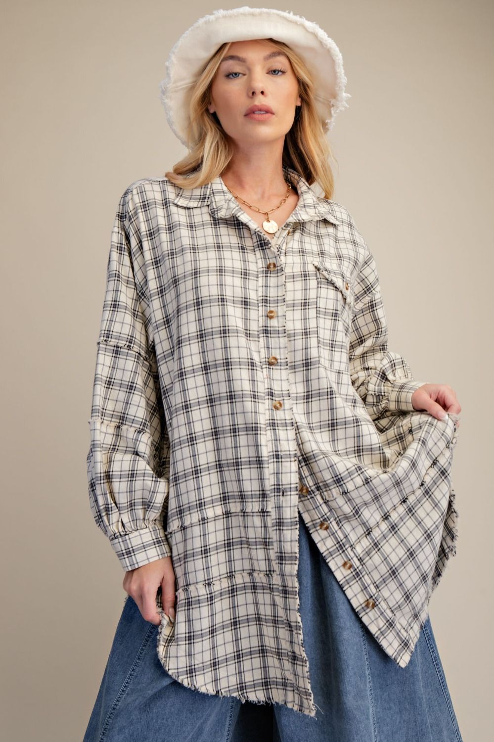 CABIN FEVER PLAID TOP