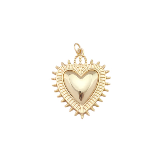 Gold Pendant Heart Charm