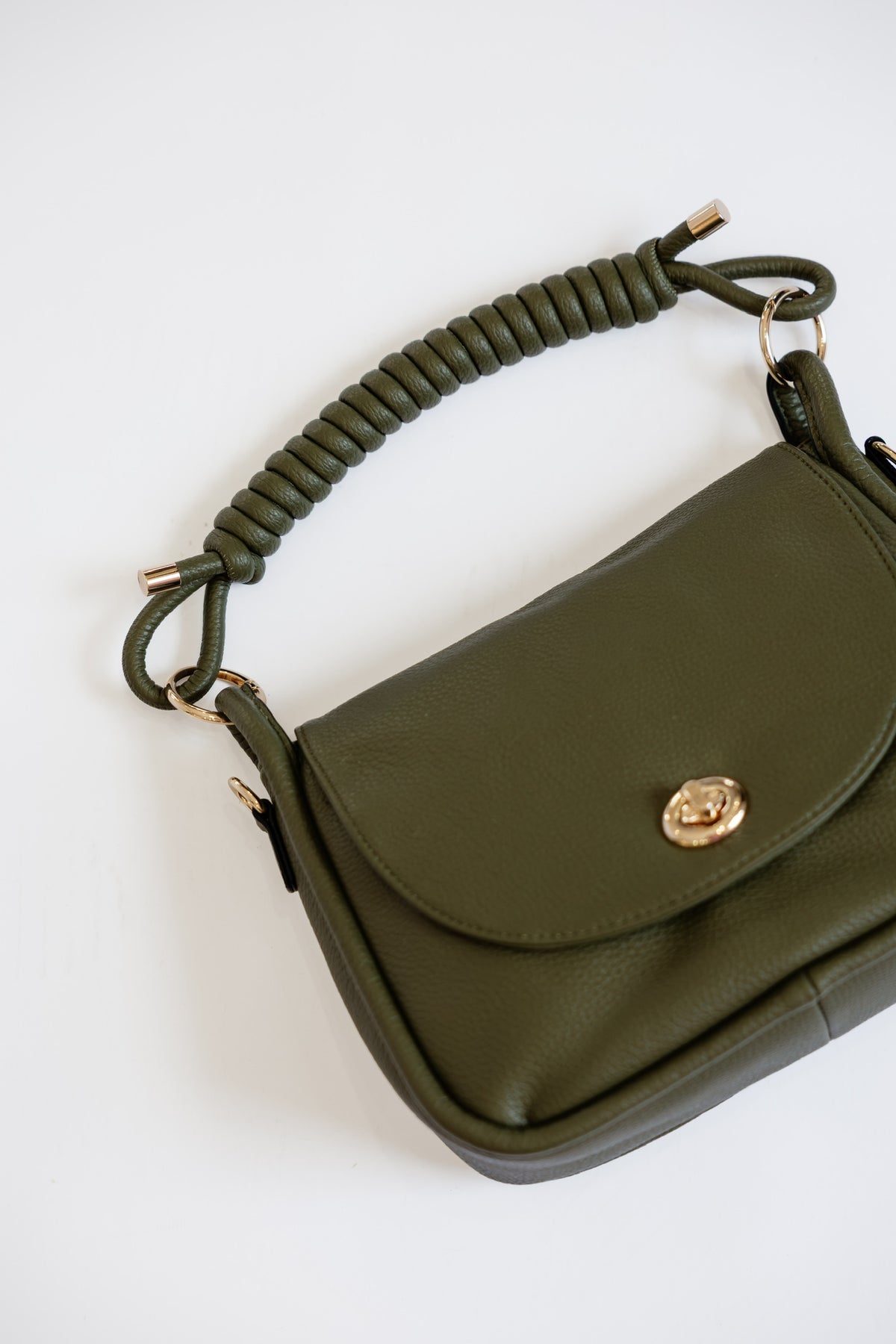 EFFIE MESSENGER SATCHEL BAG - OLIVE