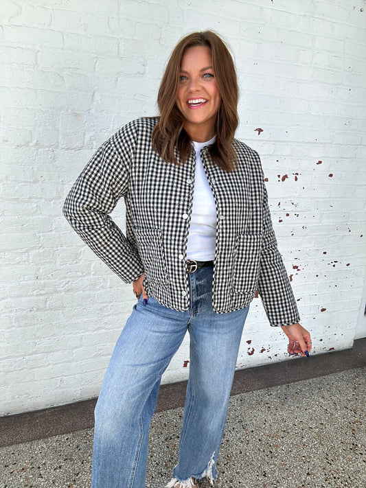 CHECKMATE QUILTED JACKET