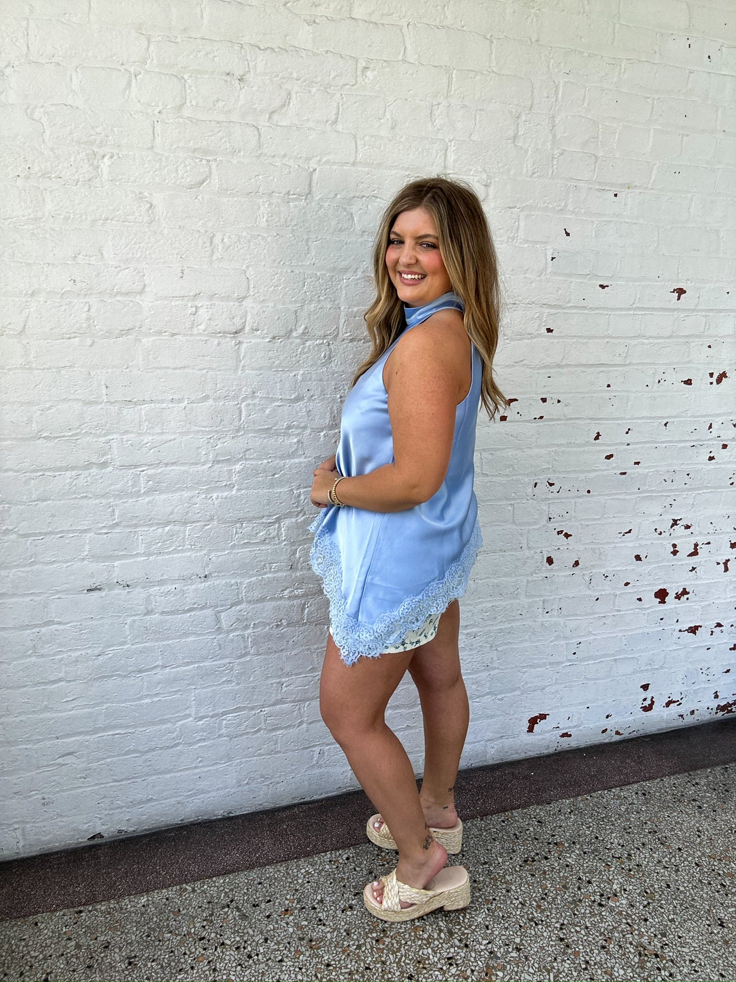 DOUBLE TAKE TOP - POWDER BLUE