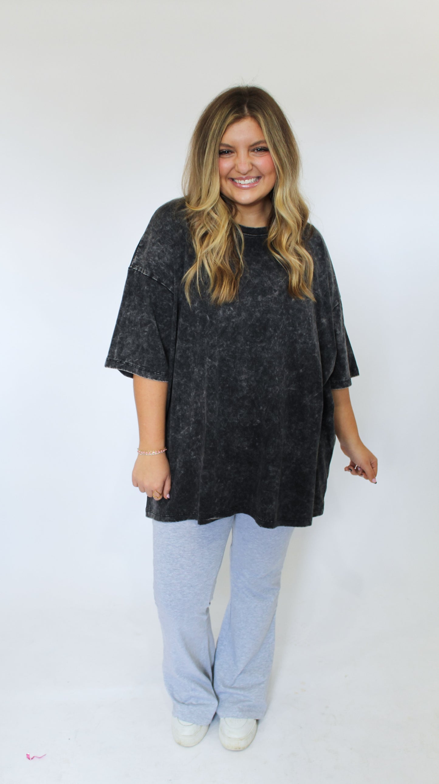 EVERYDAY OVERSIZED TEE - ASH BLACK