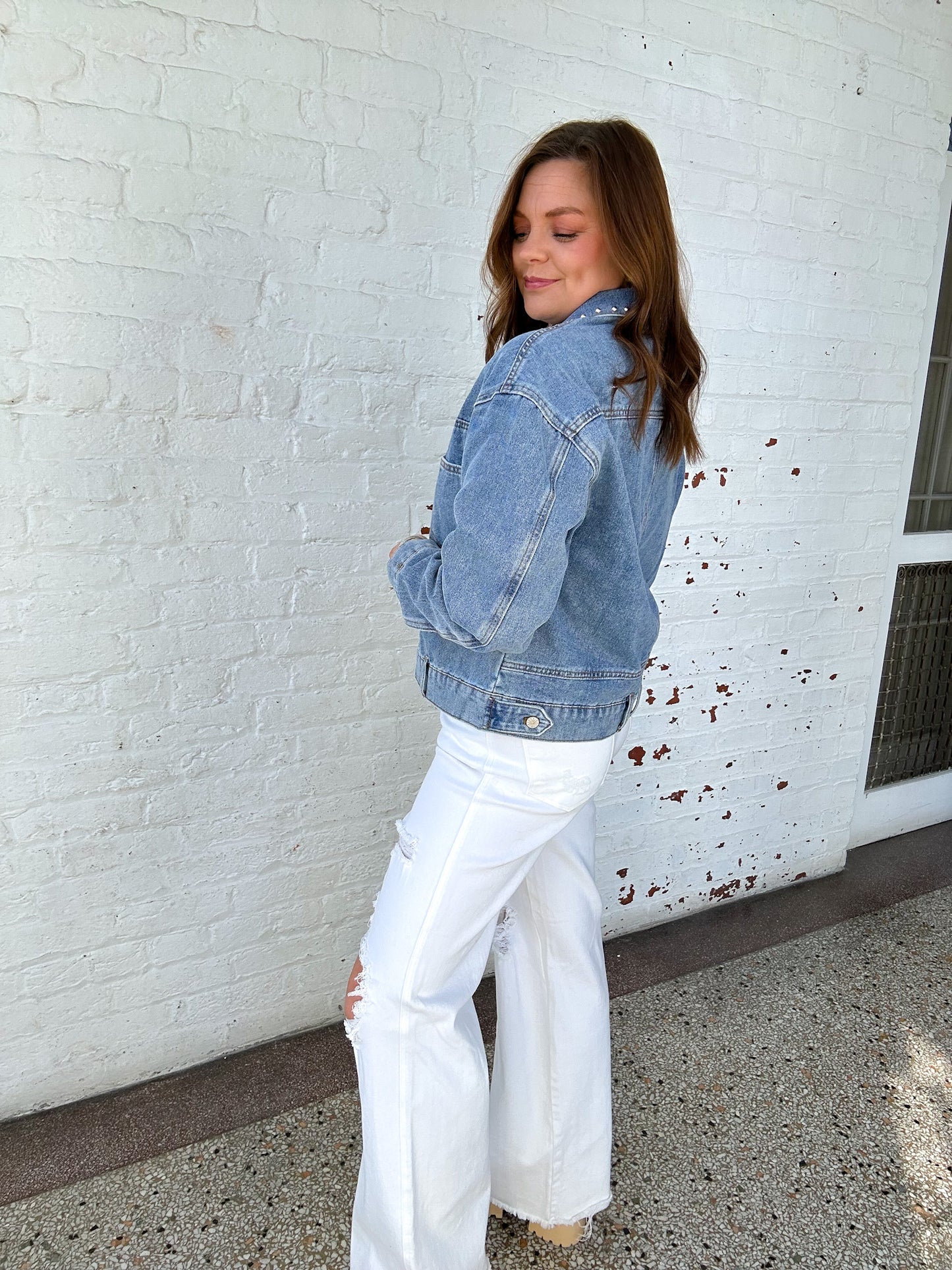 SO STUDDED DENIM JACKET