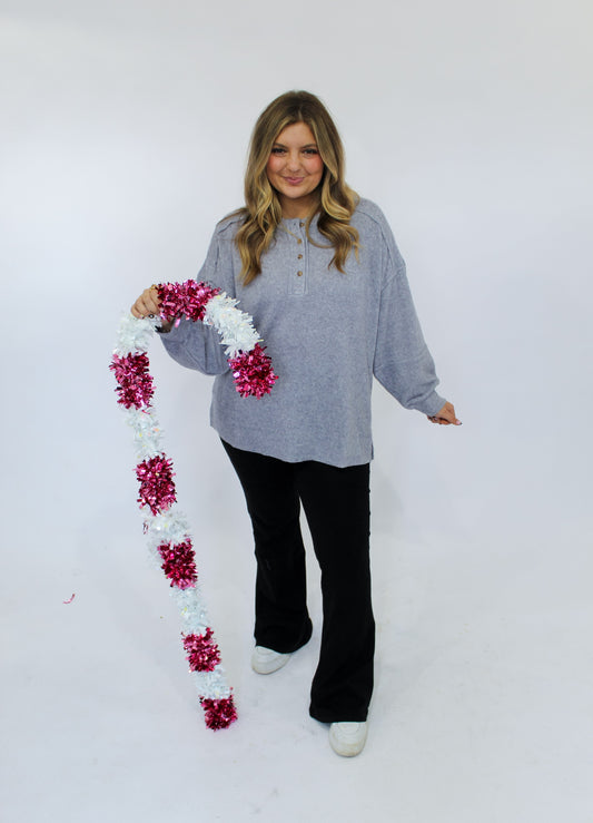 GOOD INTENTIONS PULLOVER - GREY