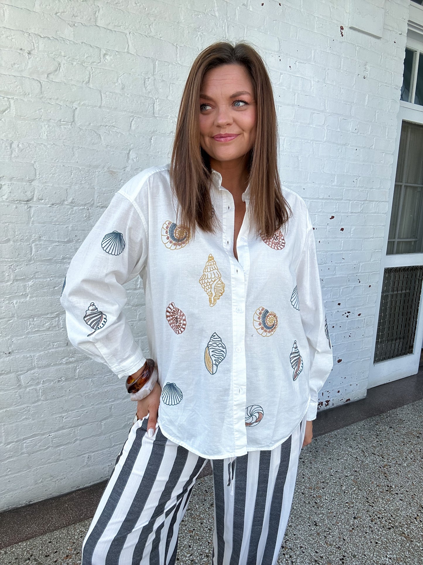 SALTY AIR LINEN TOP