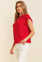 Load image into Gallery viewer, SCARLET SLEEVELESS SWEATER
