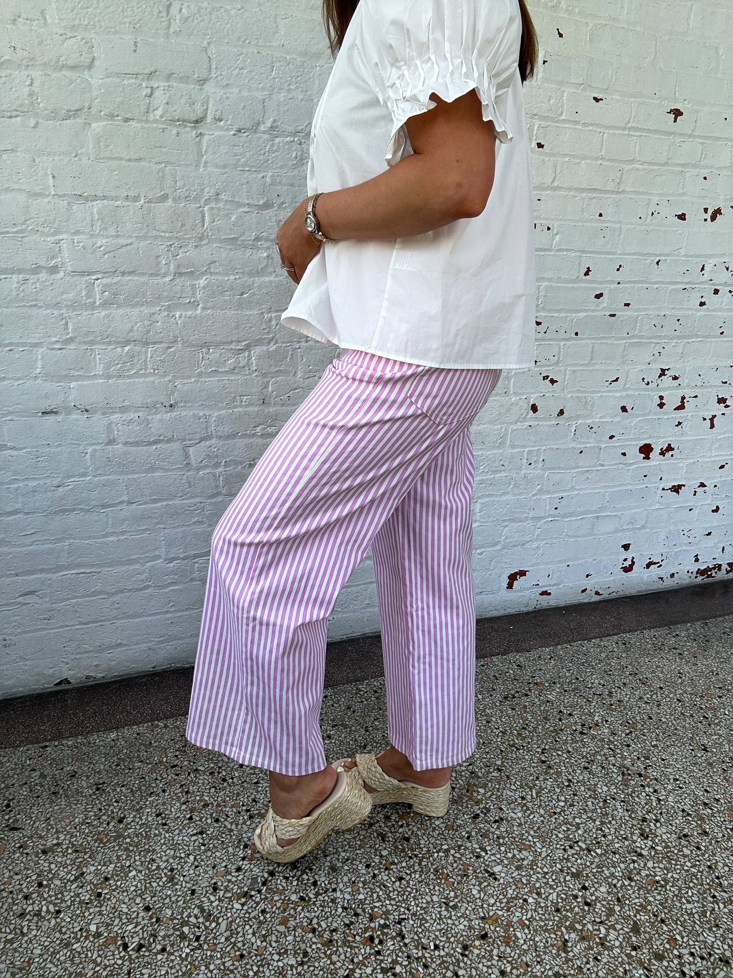 PRETTY PINK STRIPED PANTS