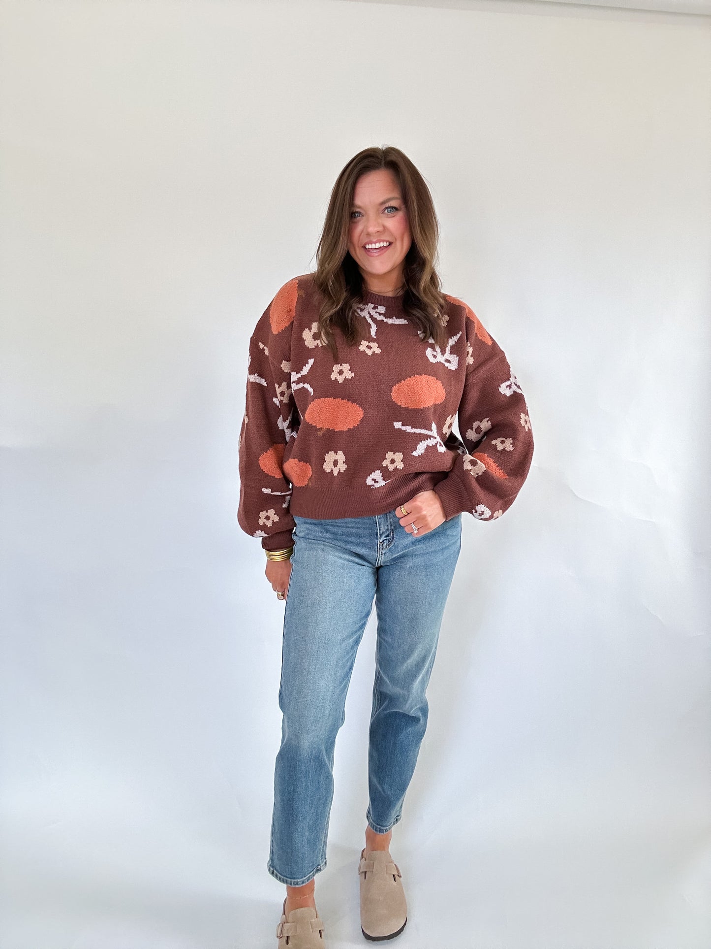 BOWS & PUMPKINS SWEATER