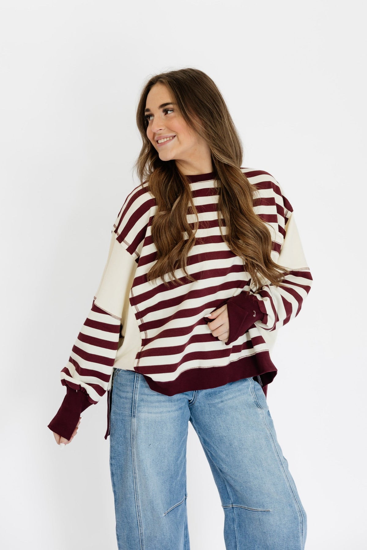 WINNIE STRIPED PULLOVER