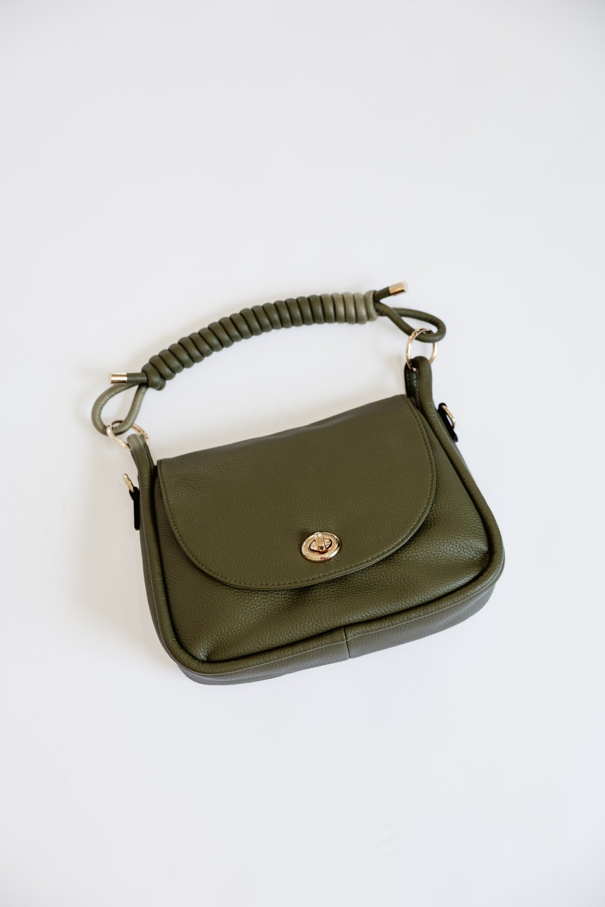 EFFIE MESSENGER SATCHEL BAG - OLIVE