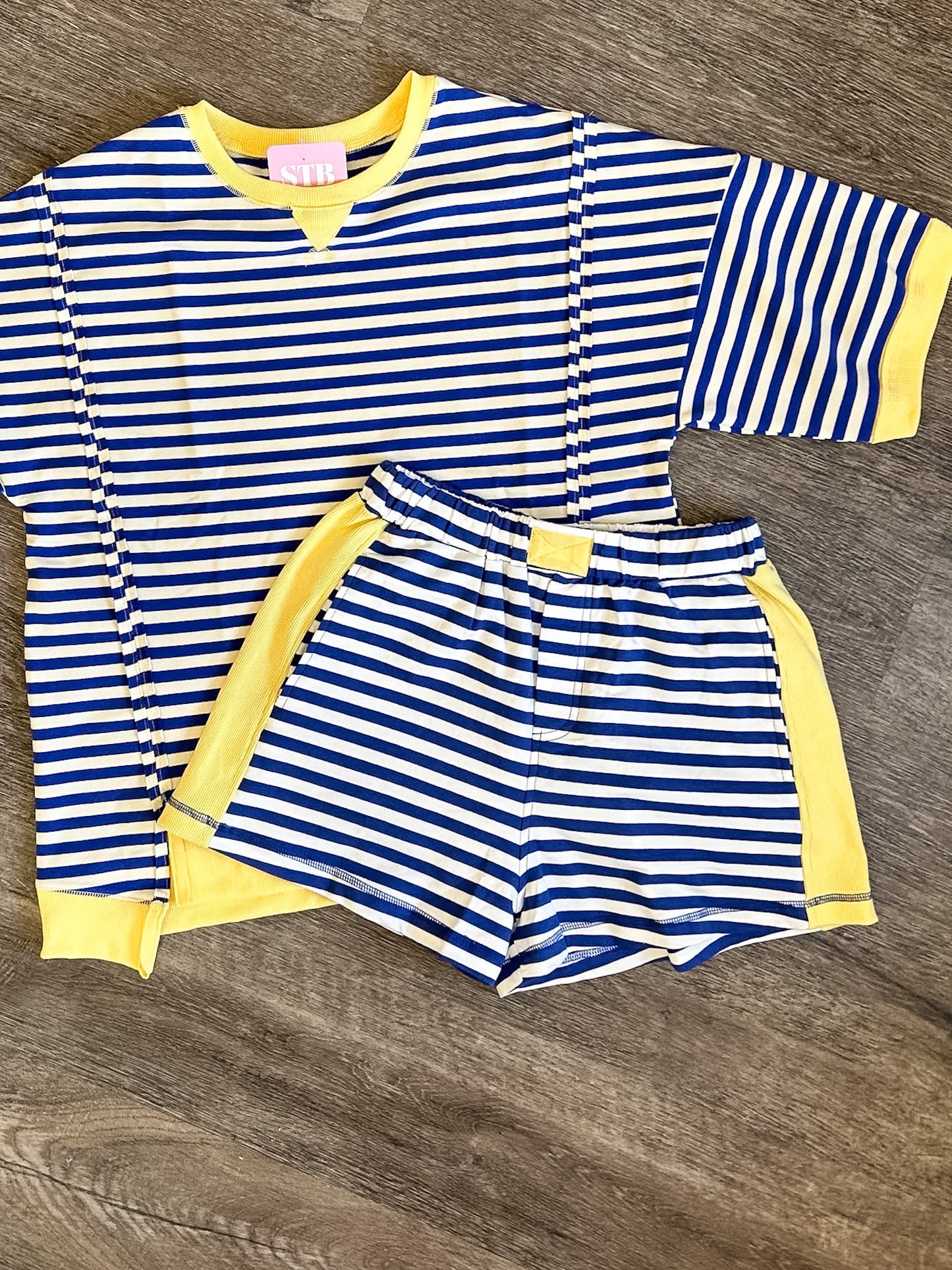 OCEAN BLUES STRIPED SHORTS