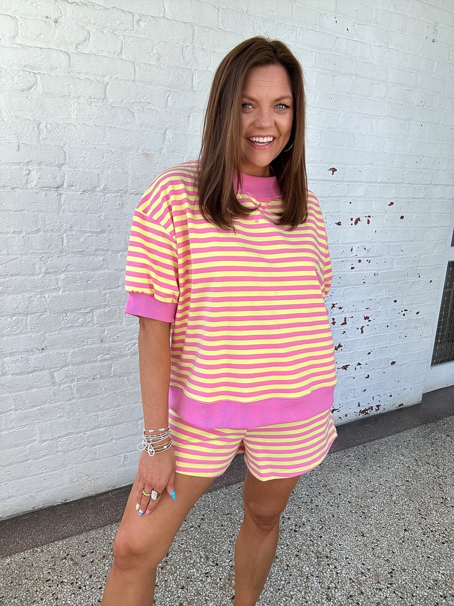 PINK LEMONADE STRIPE TOP