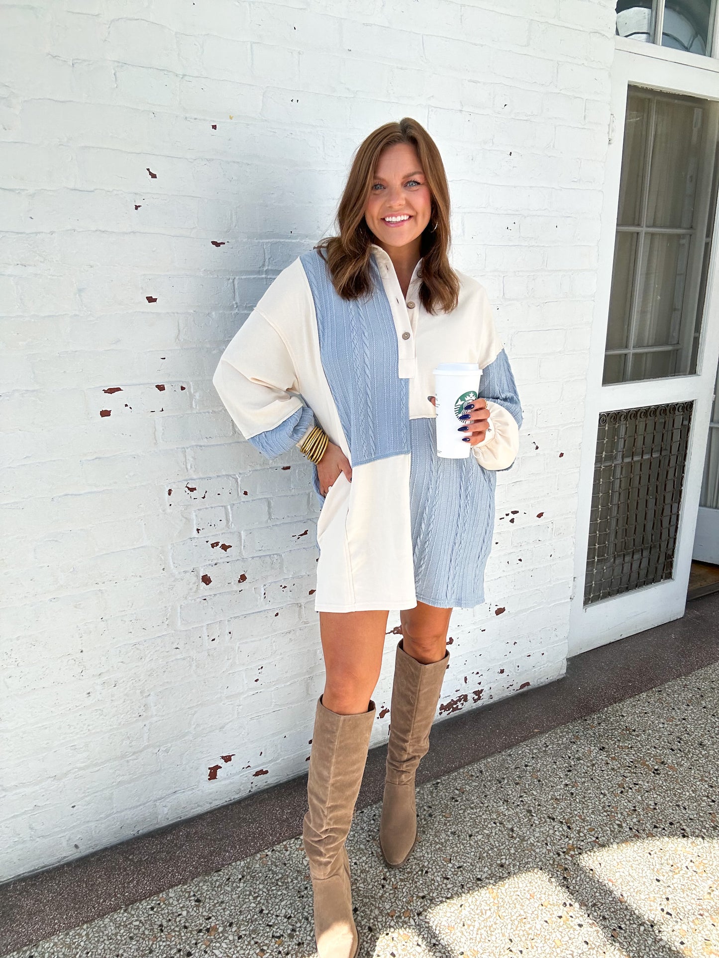 SWEATER SKY MINI DRESS