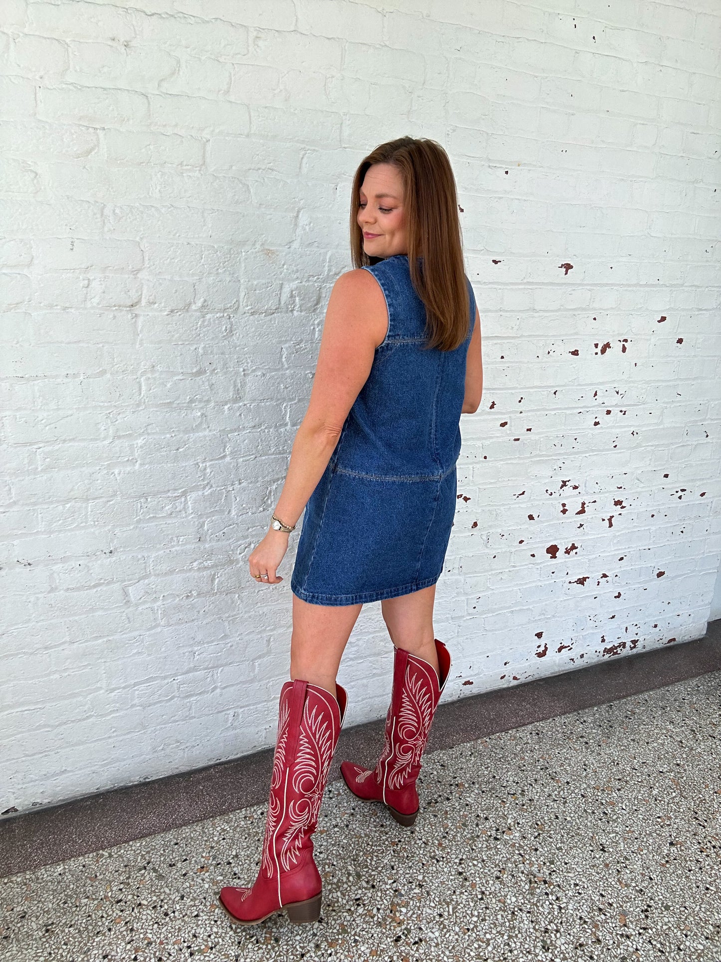 DIXIE DENIM MINI DRESS