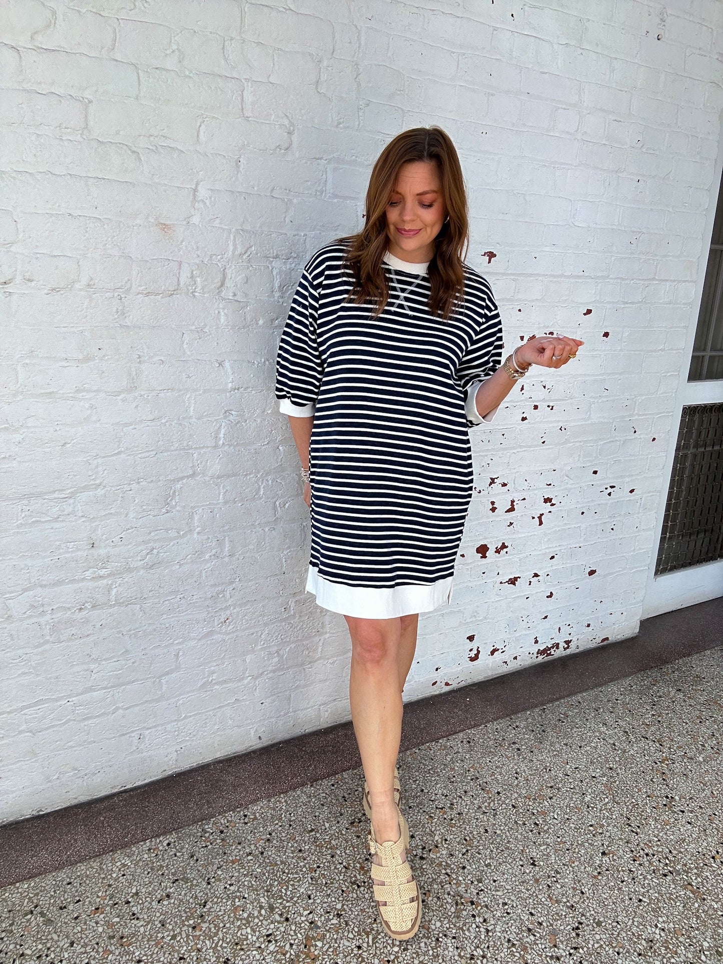 STRIPED MINI DRESS
