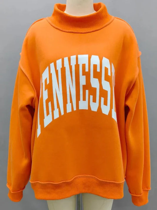 TN REVERSIBLE MOCKNECK SWEATSHIRT - ORANGE