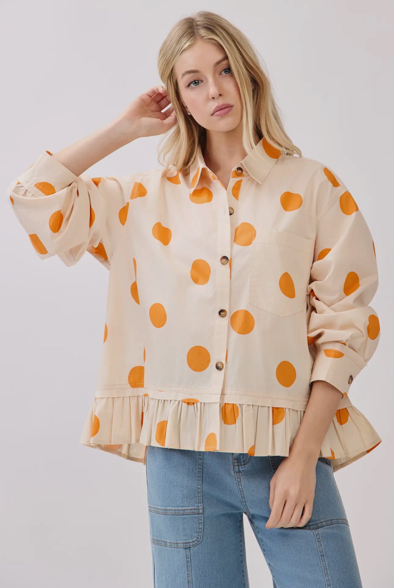 PRE-GAME POLKA DOT TOP