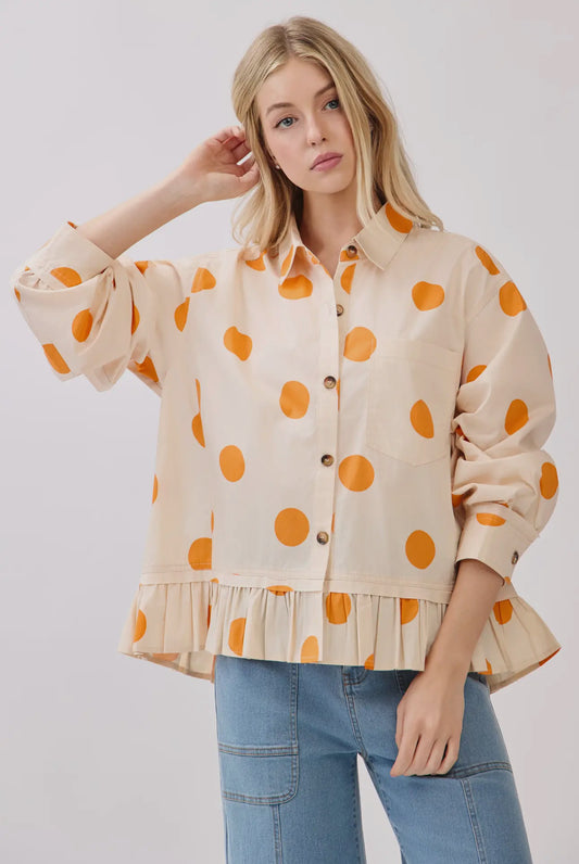 PRE-GAME POLKA DOT TOP