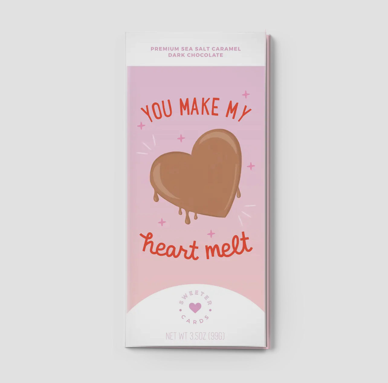 YOU MAKE MY HEART MELT - Valentine's Day Card with Chocolate Bar