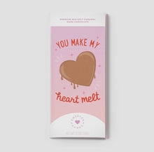 Load image into Gallery viewer, YOU MAKE MY HEART MELT - Valentine&#39;s Day Card with Chocolate Bar
