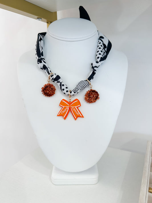 CHEER LOUD SCARF CHARM NECKLACE