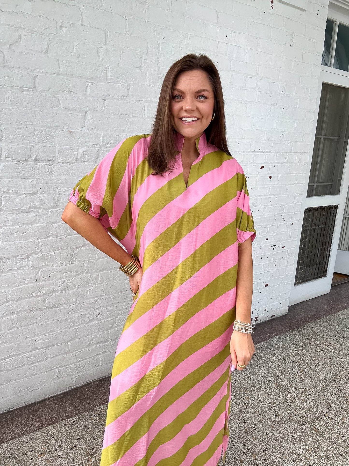 STRAWBERRY KIWI MAXI DRESS