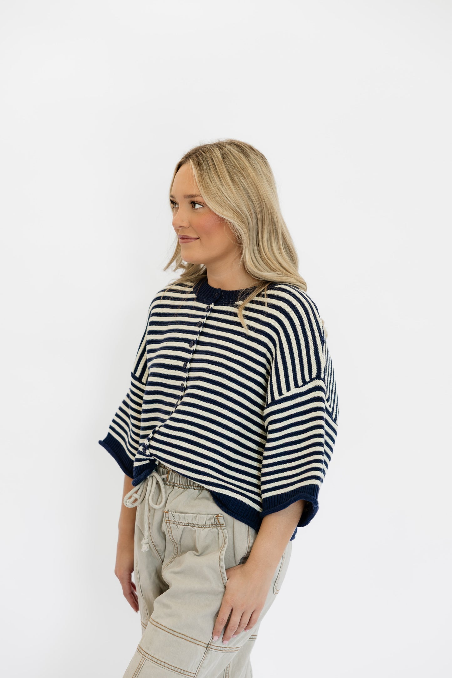 SERENA STRIPE SWEATER TOP