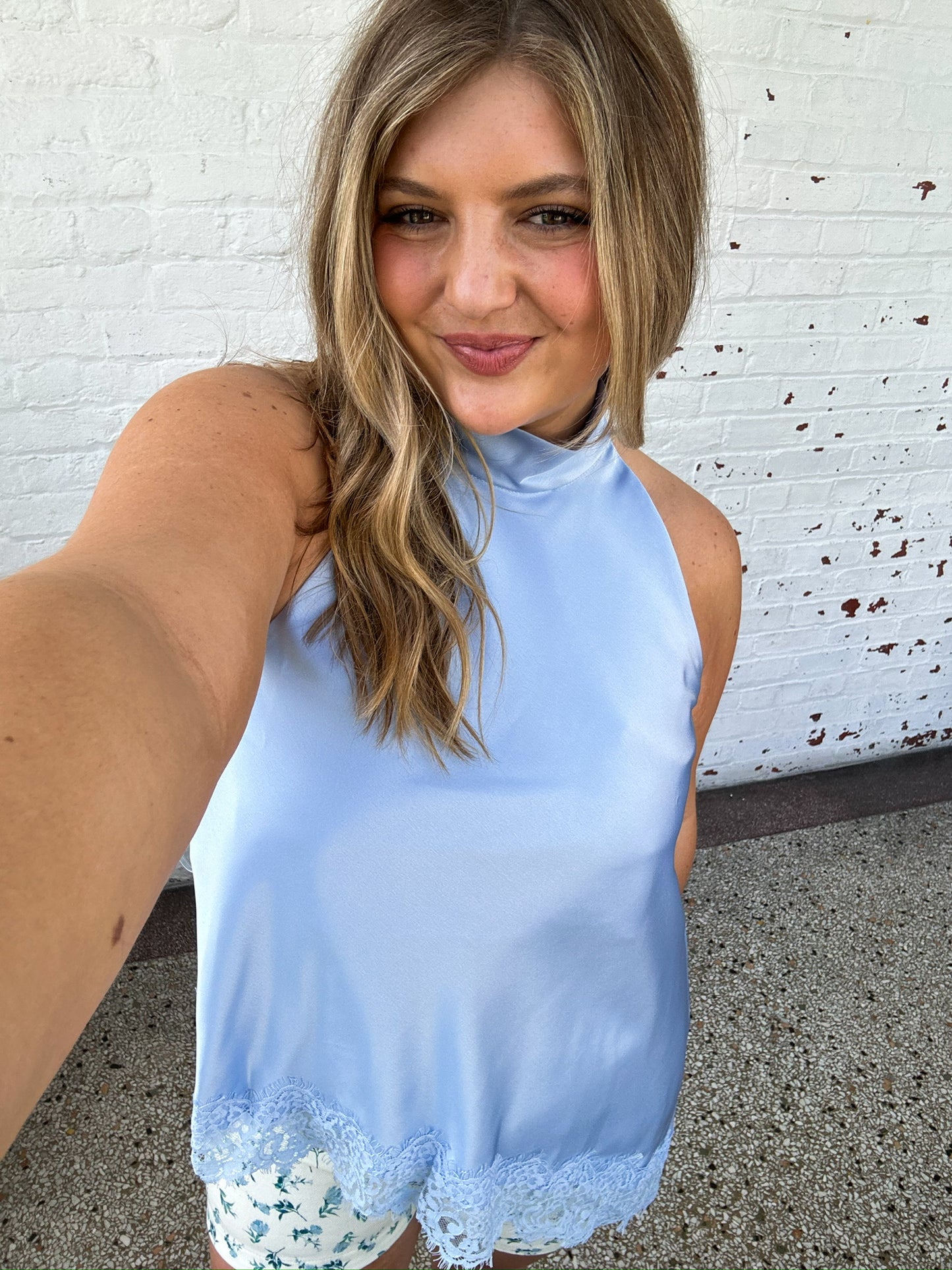 DOUBLE TAKE TOP - POWDER BLUE